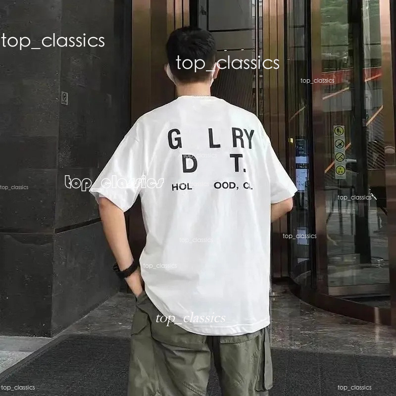 Shirts American Designer Mens T Shirt Luxury High End Letter Couple Gellerydept Short Sleeved High Quality Womens Shirt be4