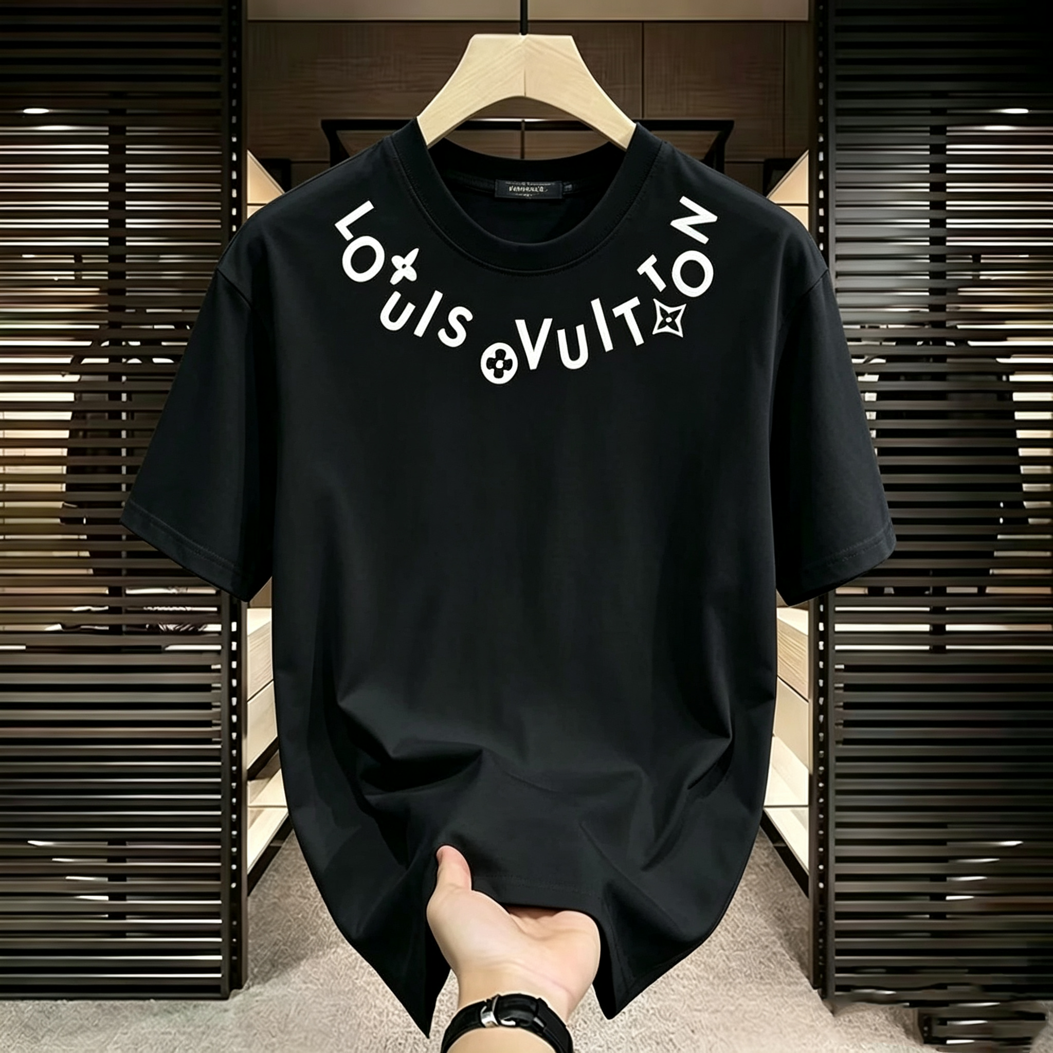 Popular letter-printed short-sleeve men's trendy round-neck half-sleeve 2026 casual summer new men's T-shirt888