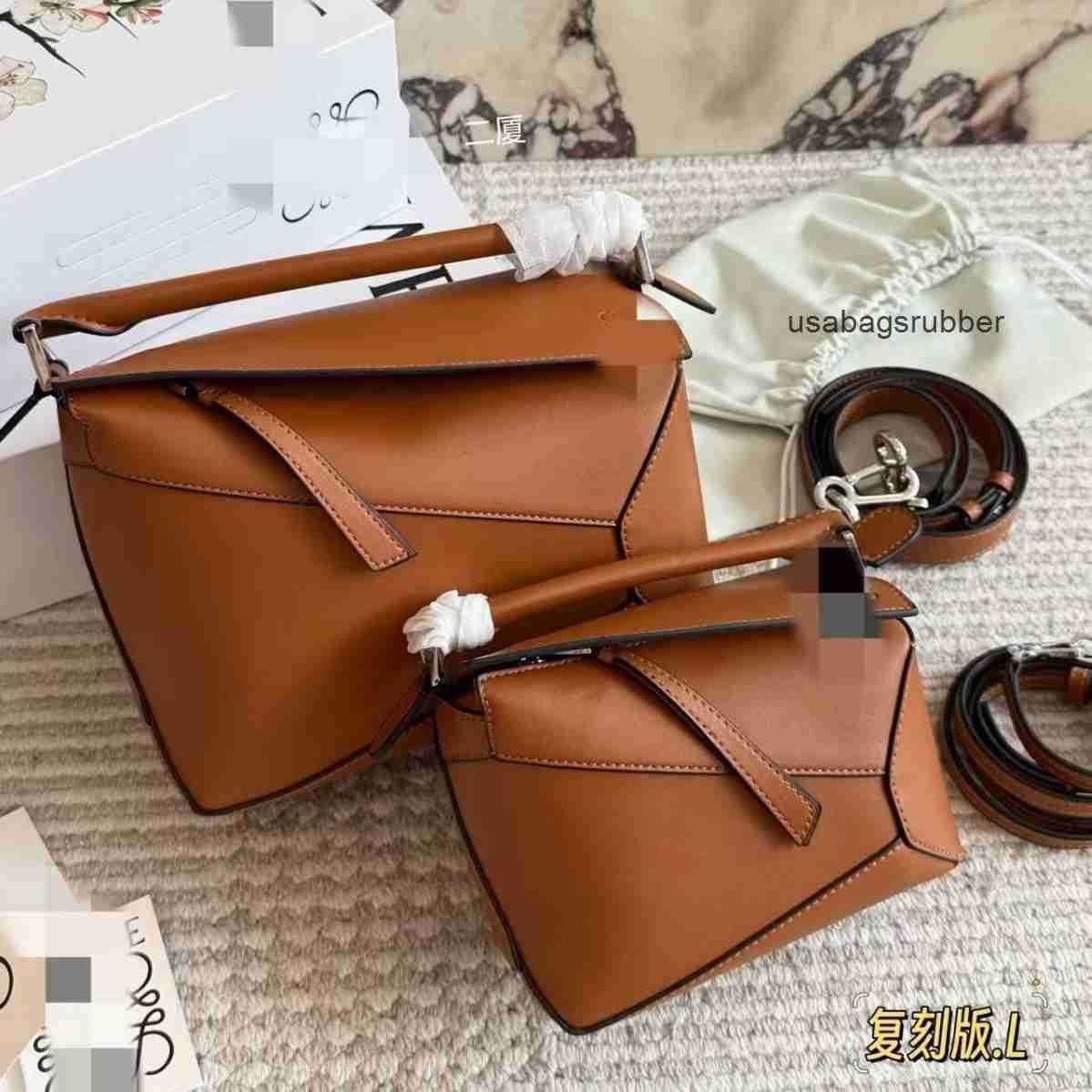 Geometric Panel Bag New Family Geometric Bag Hammock Bag Luxury High Version Leather Women's Bag