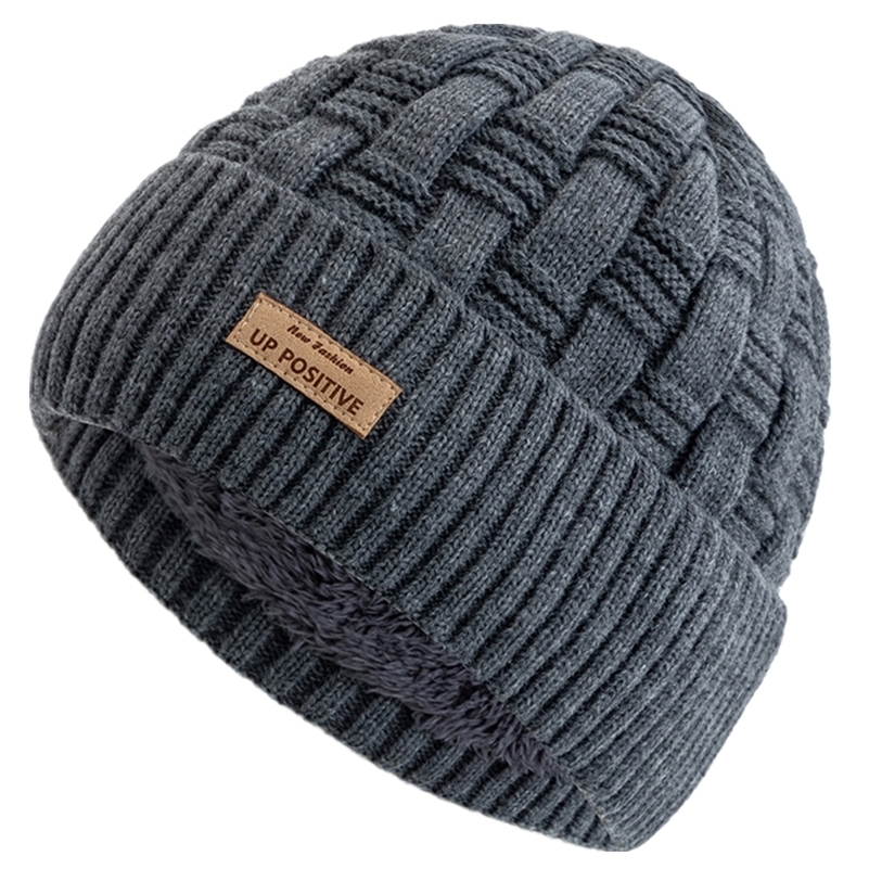 Style Unisex UP POSITIVE Labal Winter Hats Outdoor Knitted Hats For Men Women Beanie Cap Plush Fur Lined Warm Sports Hats260920ww