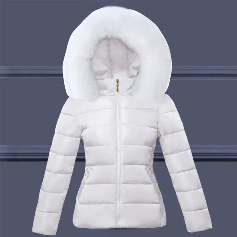 Women's Down Parkas Autumn Coat Female Jacket Hooded Short Parkas 2026 Warm Big Fur Winter Jacket Women Wadded Ladies Plus Size Women's Do