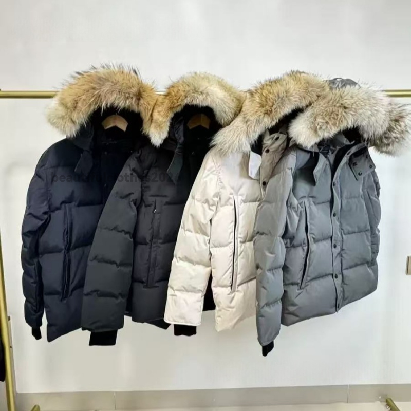 Canada Jacket Puffer Jacket Men Designer Winter Jacket Canada Jacket Wyndham Parka Homme Warm Outerwear Wolf Fur Hoodie Fourrure Manteau Coat Badge