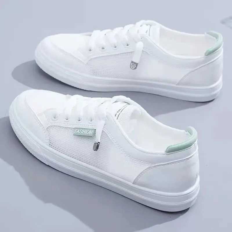 Casual Shoes Fashion Women Sneakers Vulcanize Shoes Spring Autumn Casual White Shoes Breathable Flats Solid Color Mesh Shoes Young Woman H261016