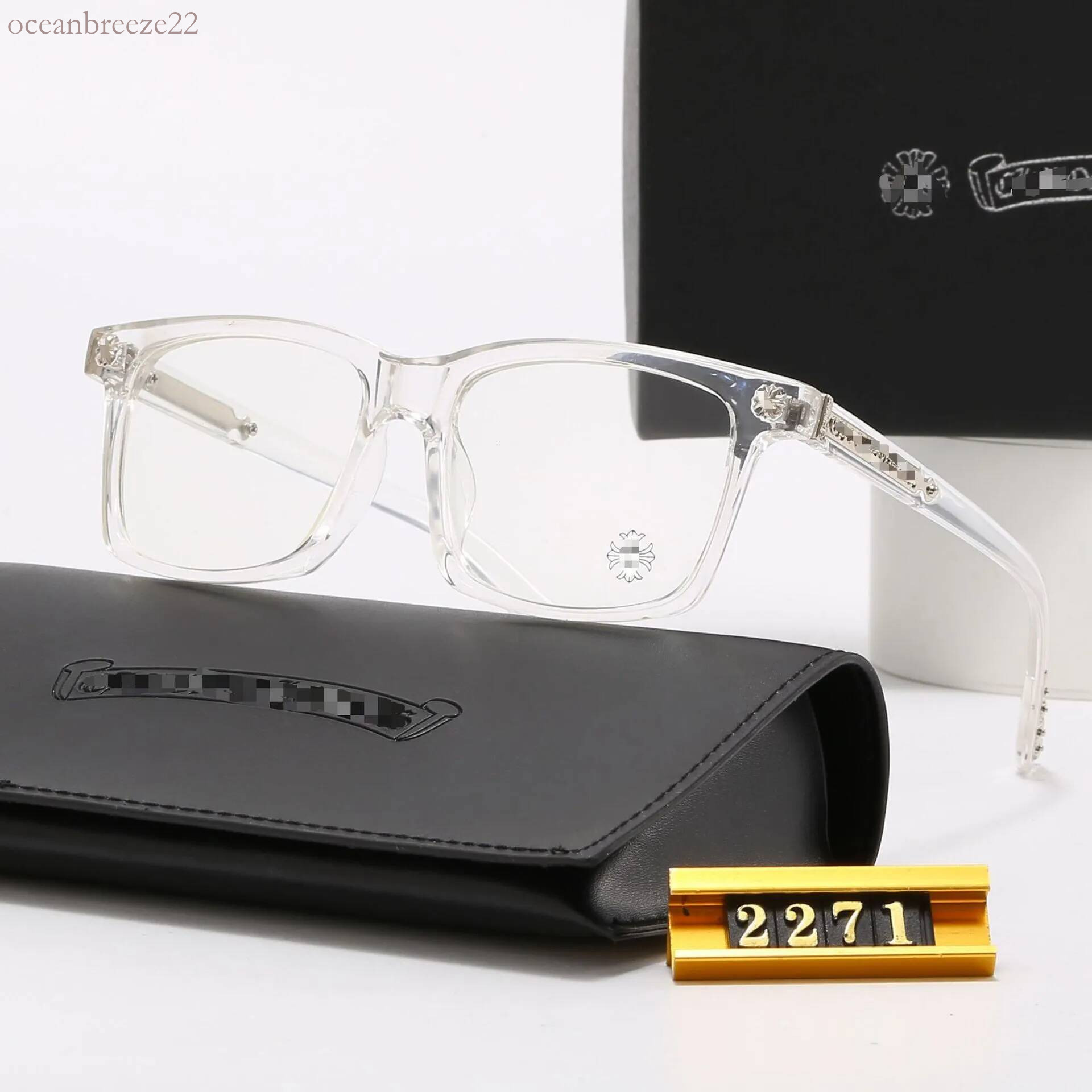 Chrome Sunglasses for women designer sun glasses men eye chromed glasses woman new square frame can be fitted with prescription lenses ma cross glas