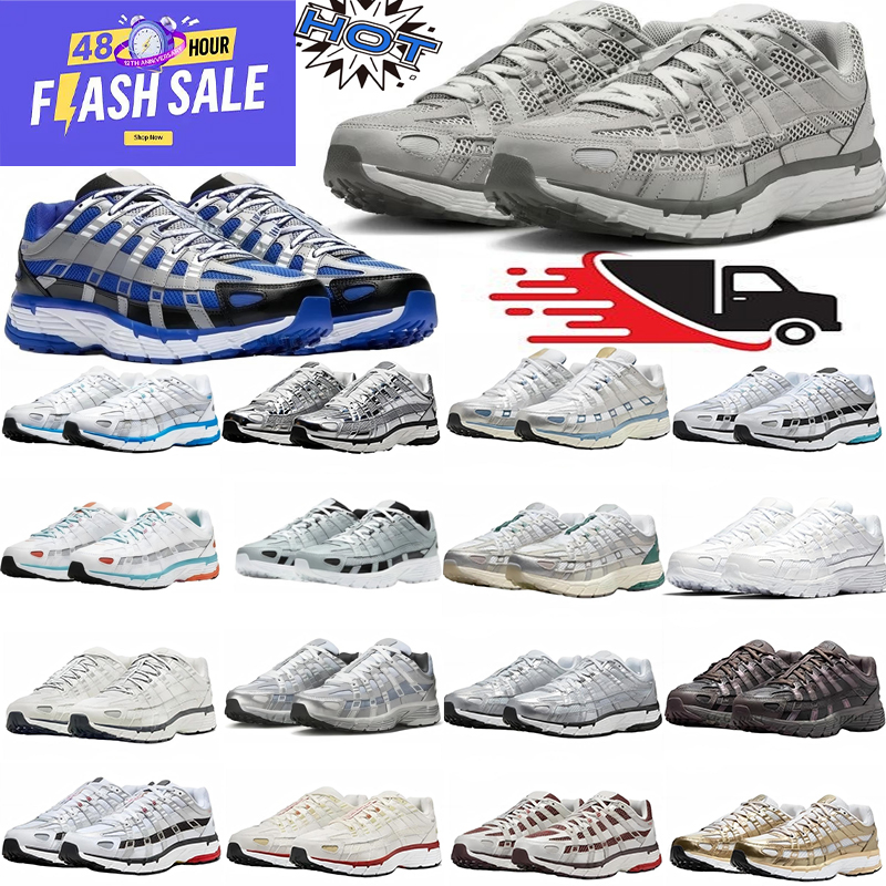 Designer 6000 man Breathable Running shoes Mesh Black Mesh Dark Grey Light Grey Running Shoes Retro Chunky Sneakers Cushion Athletic Footwear for Ev