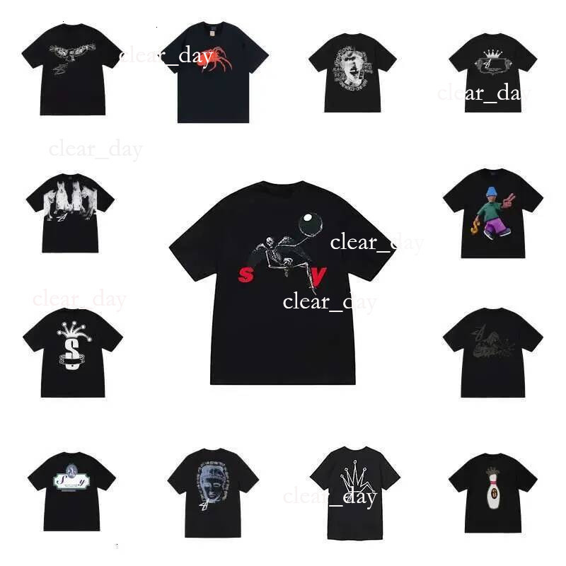 2026 NEW Designer Studded T Shirt Classic Letter Print Graphic Studded Shirts Black 8Ball Tee Vintage Hip Hop Loose Short Sleeve Tops Men Tshirts 00