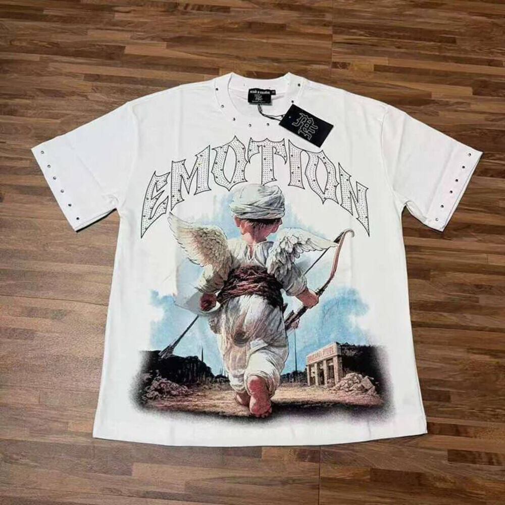 Mixed Emotions Shirt Comfortable Ventilation Rhinestone Shirt Designer Y2k Shirt Graphic Tee Summer Loose Fit Campus Fashion Shirt Casual Shirts Hip