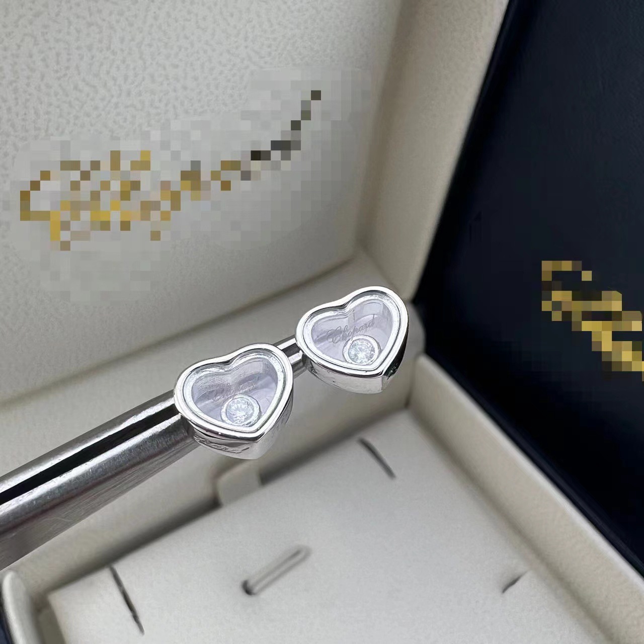 Chopardlies Chopardity Dainty Stud Earings Designer Chopars Happy Diamond Earring For Woman Diamond Earring V Gold Earrings High-end Light Luxury De