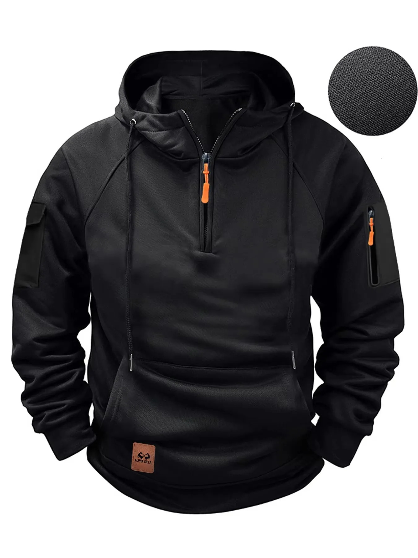Mens Keep Warm Hoodie Streetwear Jacket Long Sleeve Sweatshirts Zipper Hooded Pullover Male Running Sweatshirt 261017