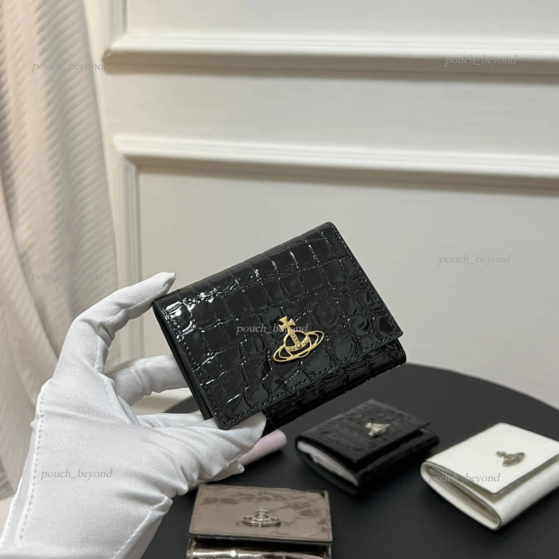 Vivienes Viviannens Bag Designer vivvien vivenne bag Empress Off Wallet Women Short Shiny Genuine Leather New Style Personalized Highend Compact Mul