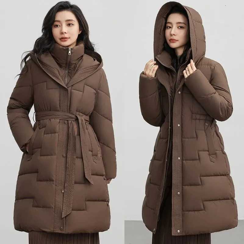 Women's Down Parkas Women's Down Cotton Jacket 2024 Korean Version Versatile Lady Cotton Padded Outerwear Slim Temperament Ladies Winter P