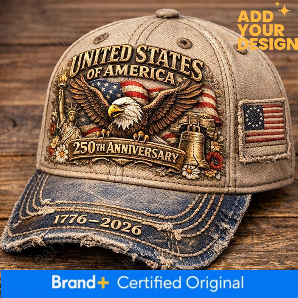 Cross Border Best Selling D Digital Print Baseball Cap Eagle Design Sun Hat American Th Anniversary Hat