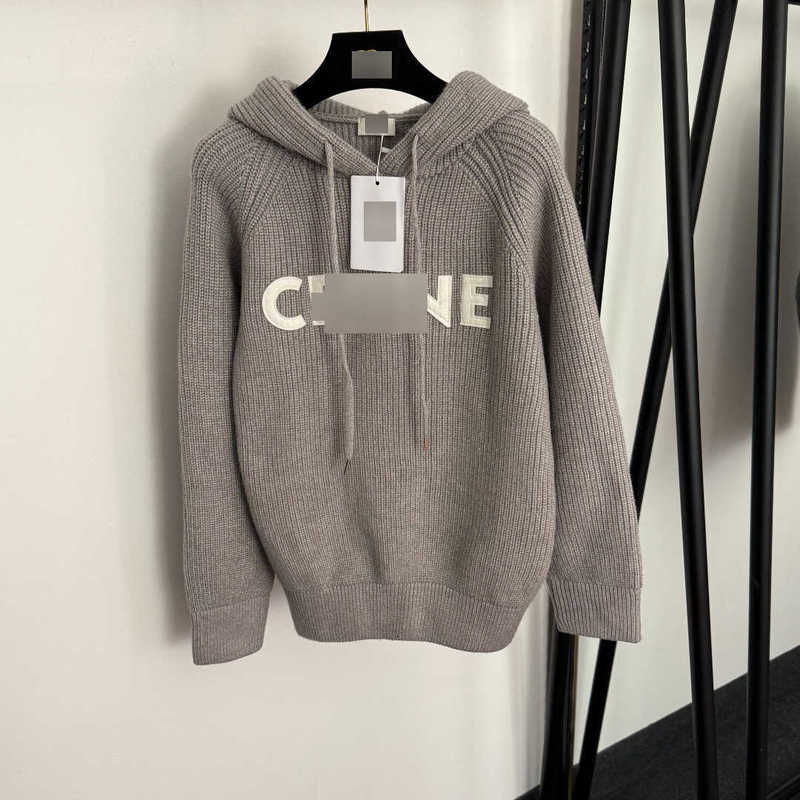 Women's Sweaters Designer New women designer clothes popular, embroidered autumn/winter wool-blend long-sleeve hooded pullover sweater