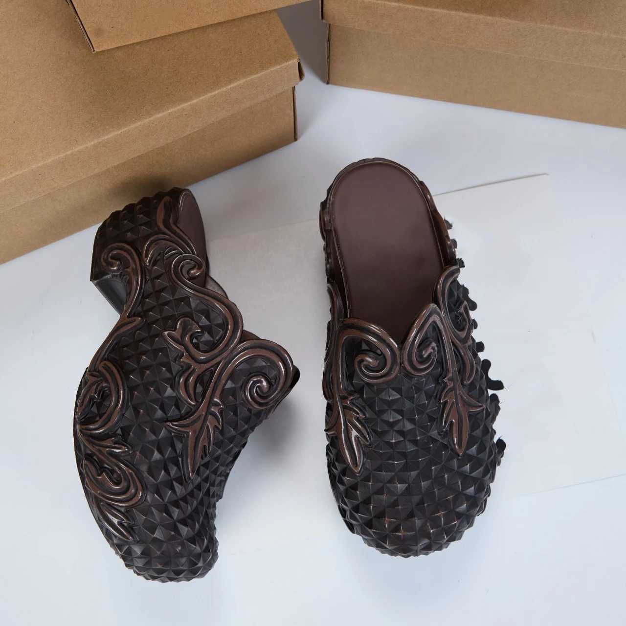 Summer 2026 Women's Jelly Shoes Adult Girls Thick Soled High Heels Beach Sandals Casual Fashion Personalized 3D Printed Slippers Q261015