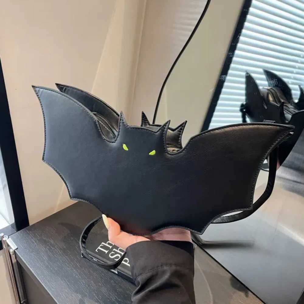Shoulder Bags Casual Bag PU Leather Bat Shoulder Bag Large Capacity 3D Halloween Handbag Black Individual Creative Animal Purse Work H261016