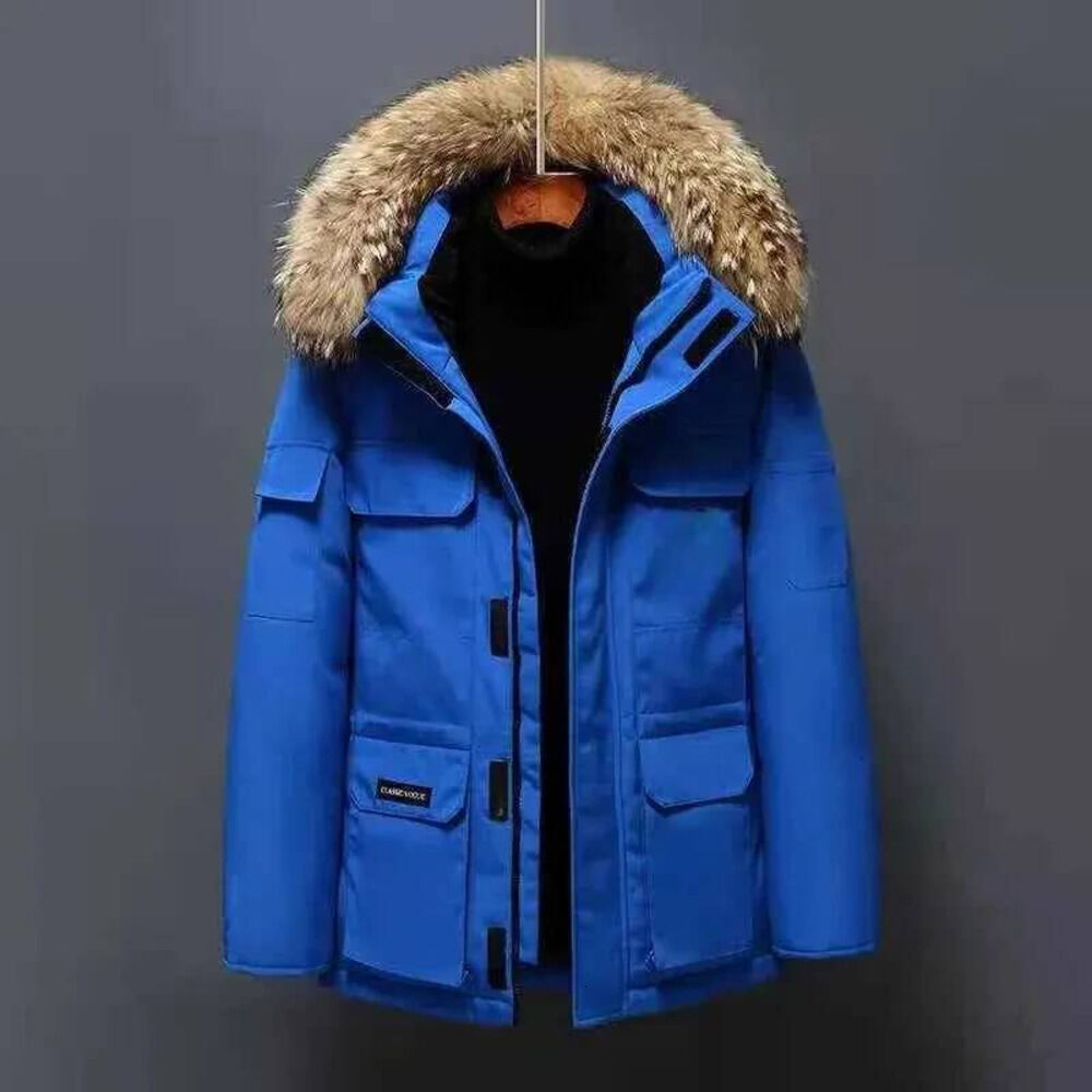 Canada Jacket Gooced Men New Winter Casual Puffer Jackets Hooded Fur Collar Duck Down Coats High Quality Male Windproof Waterproof Coats Warm Parkas