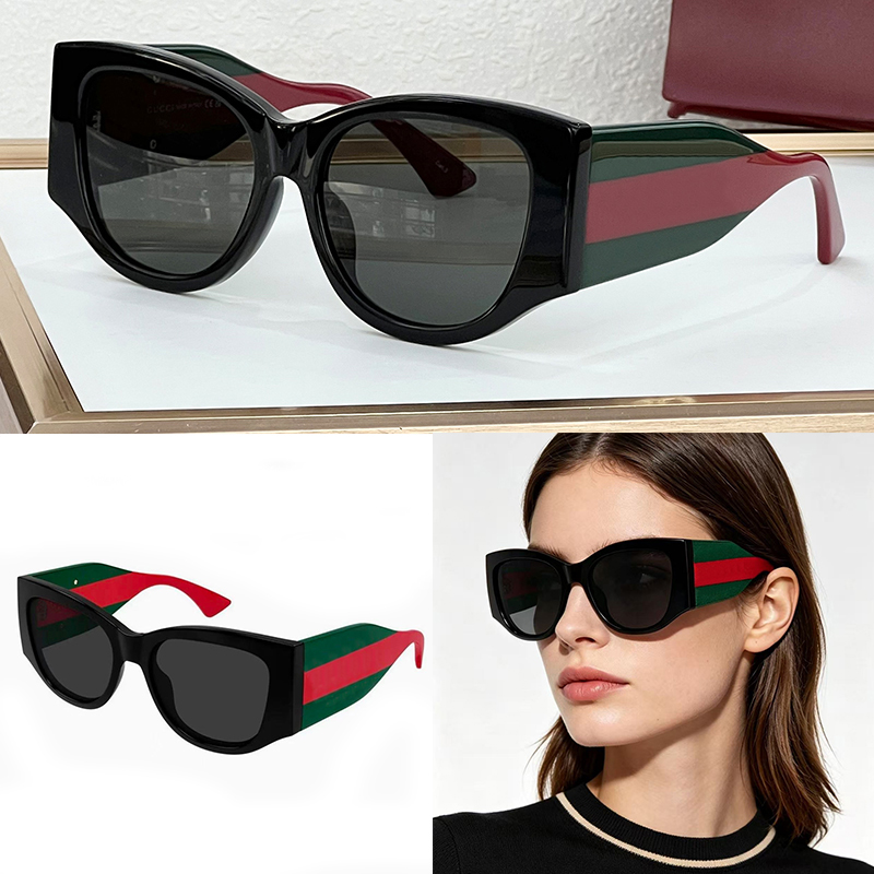 Ladies Designer Luxury Sunglasses 2115 Black Lens Vintage Acetate Large Frame Sunglasses Mens Outdoor Travel Driving High Quality Glasses UV400 with