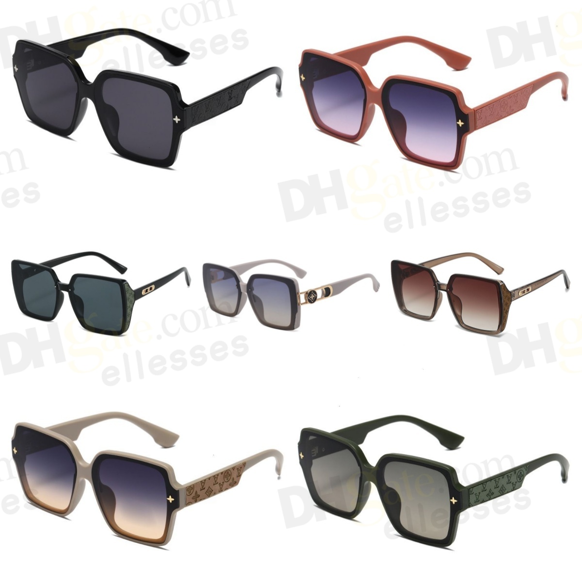 Luxury Brand Designer Sunglasses 2026 New Fashion Square Frame Sunglasses For Women, Style, Light Luxury, UV Protection, Large Frame, Versatile Glas