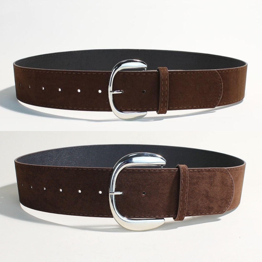 Vintage Melad Wide for Women Suede Velvet Matching Dress Elegant American Hot Girl Style Belt In Stock