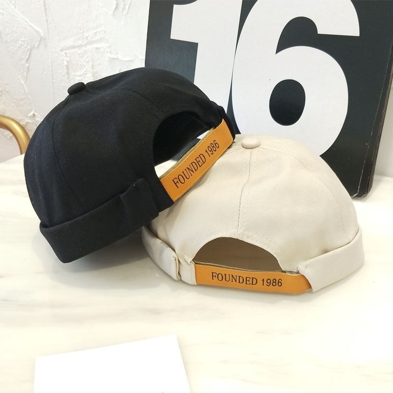Women's autumn retro chic stylish hat men's thin and versatile casual beanie Koreanstyle hiphop student hat