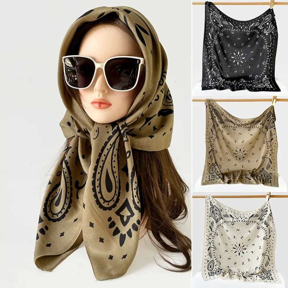 Fashion Paisley Women Head Scarf Printed 90cm Female Shawl Wrap Soft Luxury Feel Large Square Scarf Summer Accessories S261017B8UP