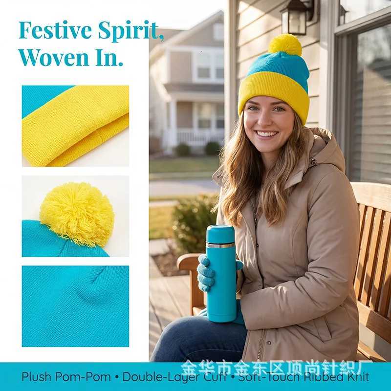Beanie/Skull Caps Thick Knitted Winter Accessories Top Pom Cuffed Beanie Hat Gloves Set Women Warm Cozy Daily Wear Christmas Gift ClassicT261017