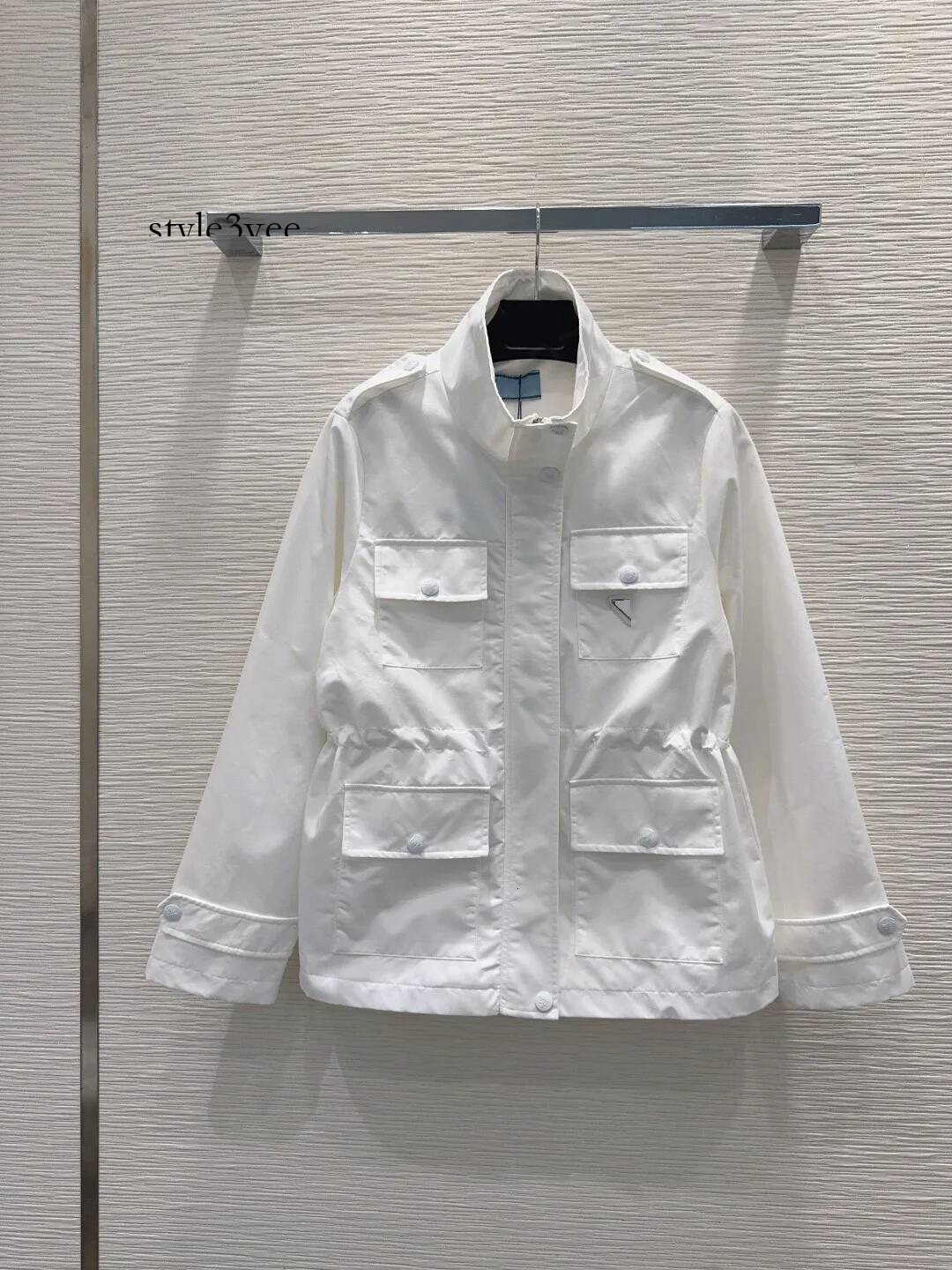 Vintage GG jacket women Printed Cropped Blazer Turn Down Collar g Outerwear with Side Pockets Brand Fashion Fabric Casual fucci Jacket Outer Coat 4e