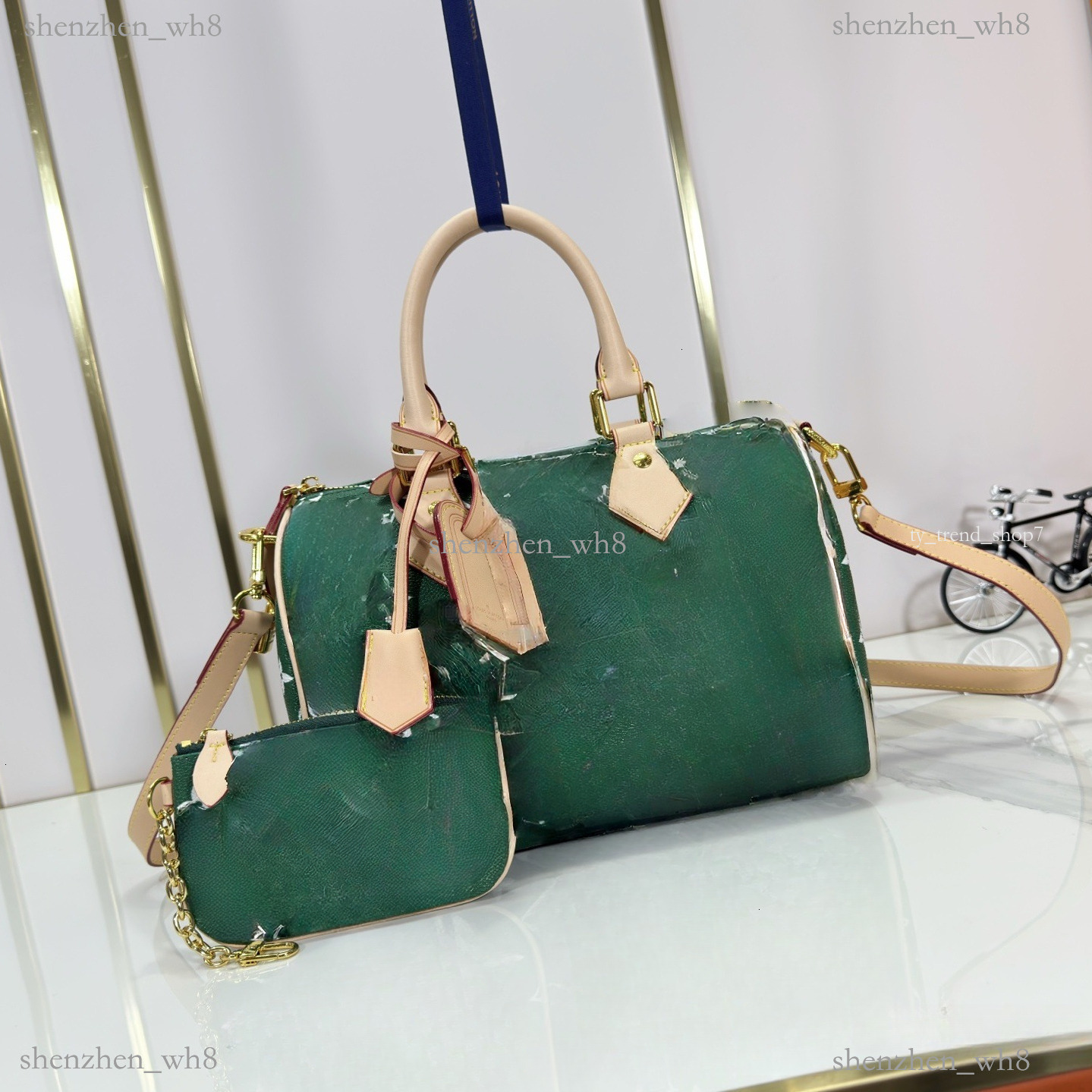 High Quality Pillow speed Boston Designer bags Purses speeds P9 BANDOU Shoulder Bag Handbag Canvas Leather Crossbody Bag Women bags f7