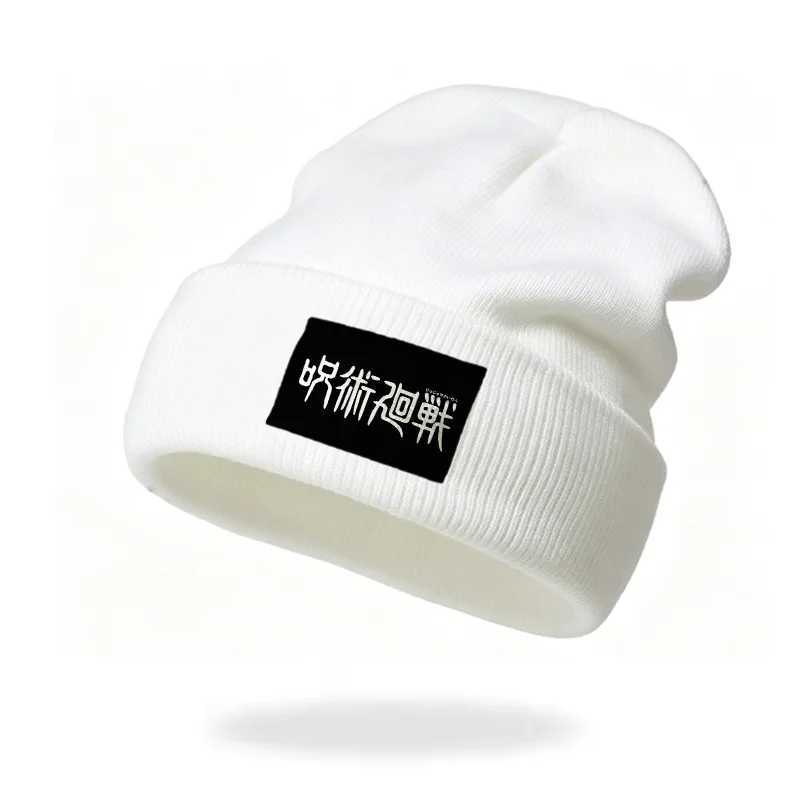 Beanie/Skull Caps Jujutsu Kaisen Anime Knitted Hat Warm Woolen Hats Man Women Outdoor Sports Autumn Winter Casual Cap Cool Cartoon Beanie Gifts Q261