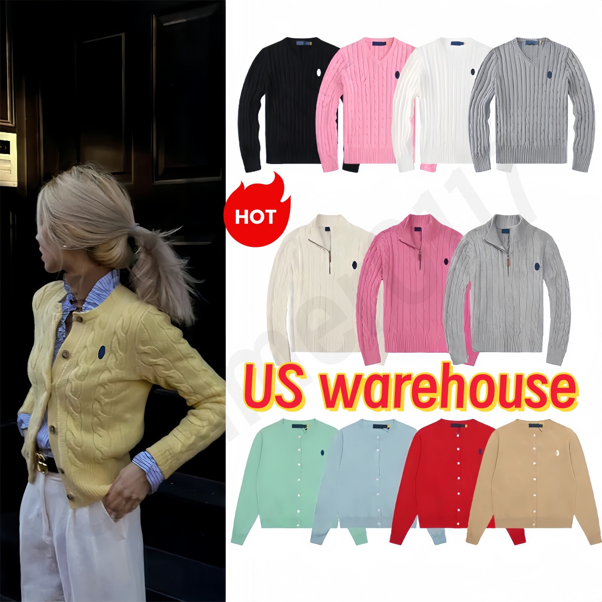 Polo Collection Series sweater Womens Luxury Sweater Designer Pullover For Woman Fashion Turtleneck Autumn Long Sleeve Cardigan Embroidery