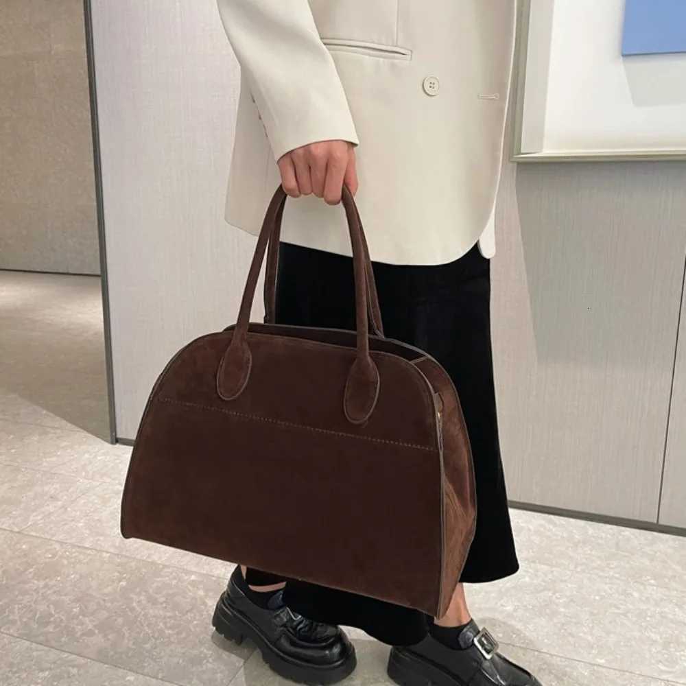 Designer Vintage Brown Suede Large Totes Tote Bag Minimalist Oversi TopHandle Wen Shoder Handbag Autumn Work Travel Daily Purse J261016