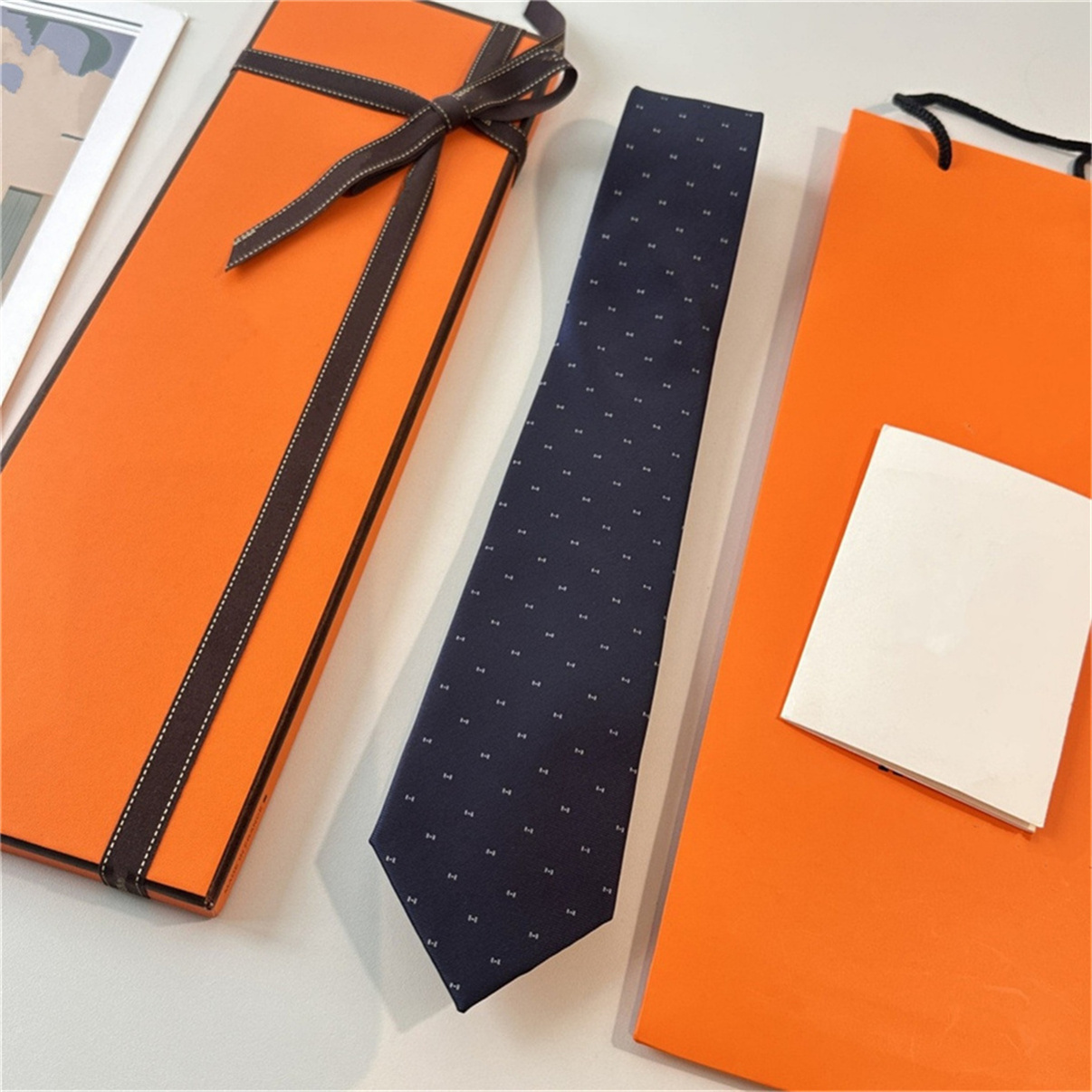2026 Fashion Aldult Jacquard Party Wedding Business Woven Design Hawaii Neck Ties box New Neck Ties High Quality Letter 100% Tie Silk black blue 917