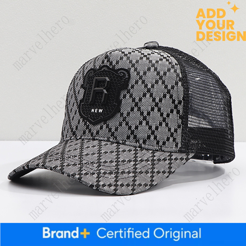 Cross Border Amazon New Mesh European And American Fashion Head Circumference Curved Brim D Label Baseball Cap Factory In Stock Wholesale