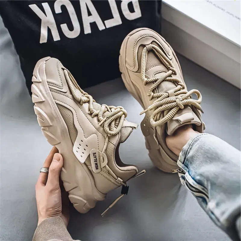 Men Shoes TOP Designer Men's Spring New Youth Breathable Trendy Sports Versatile Casual Shoes Thick Sole Height Increasing Agan Dad Sneakers Fo