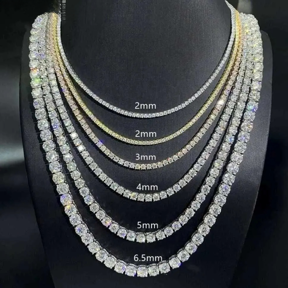 Designer necklaces for women fashion designer Pendant Necklaces Hip Hop 925 Silver VVS Moissanite Diamond Necklace Jewelry tennis chain