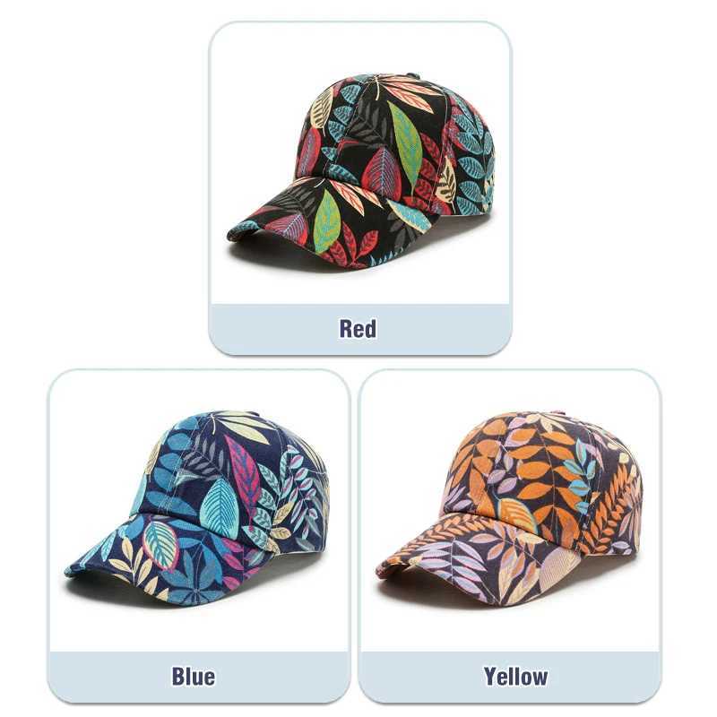 Summer and New Spring Unisex Fashion Korean Style Leaf Pattern Baseball Cap Peaked Caps M261016