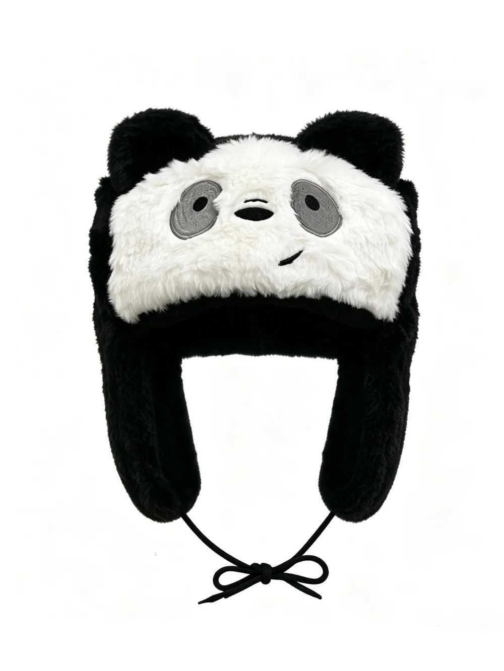 Trapper Hats New autumn and winter Lei Feng hat anime panda cartoon embroidered ear protection hat for men and women warm plush hat gift insT261017