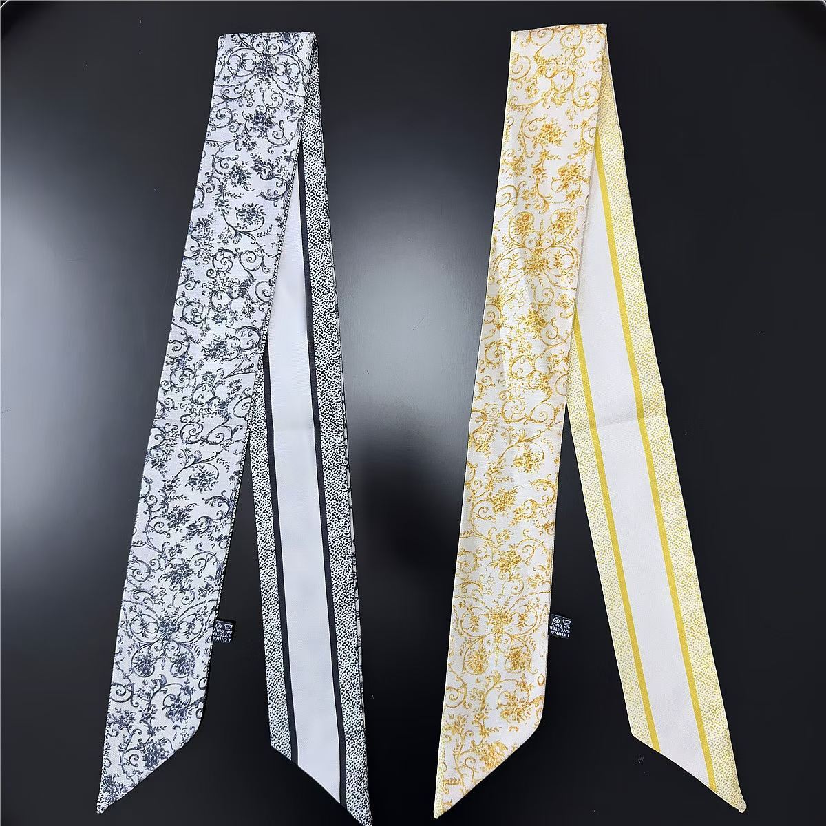 Exclusive Silk Scarves Women, Featuring Spring Summer Butterfly Floral Prints, Twill Silk, Small Neck Scarves, And Ribbon For Bag Decoration Laotie