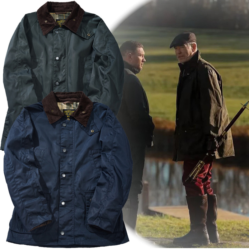 New Men's Trench Coats Vintage Hunting Wear Oil Wax Jacket Men's Spring Autumn Windbreaker Working Jacket Bbra Duplicate