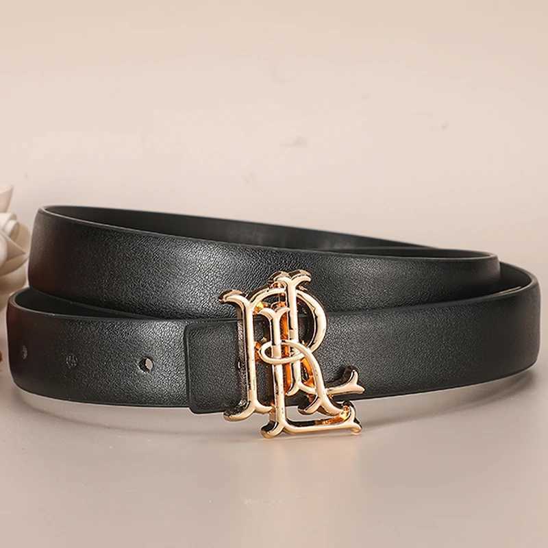 Women High 25mm Quality Thin Belt Luxury Brand Designer famous Leather Belts for women dress Strap ladies Metal Buckle jean belt M261016