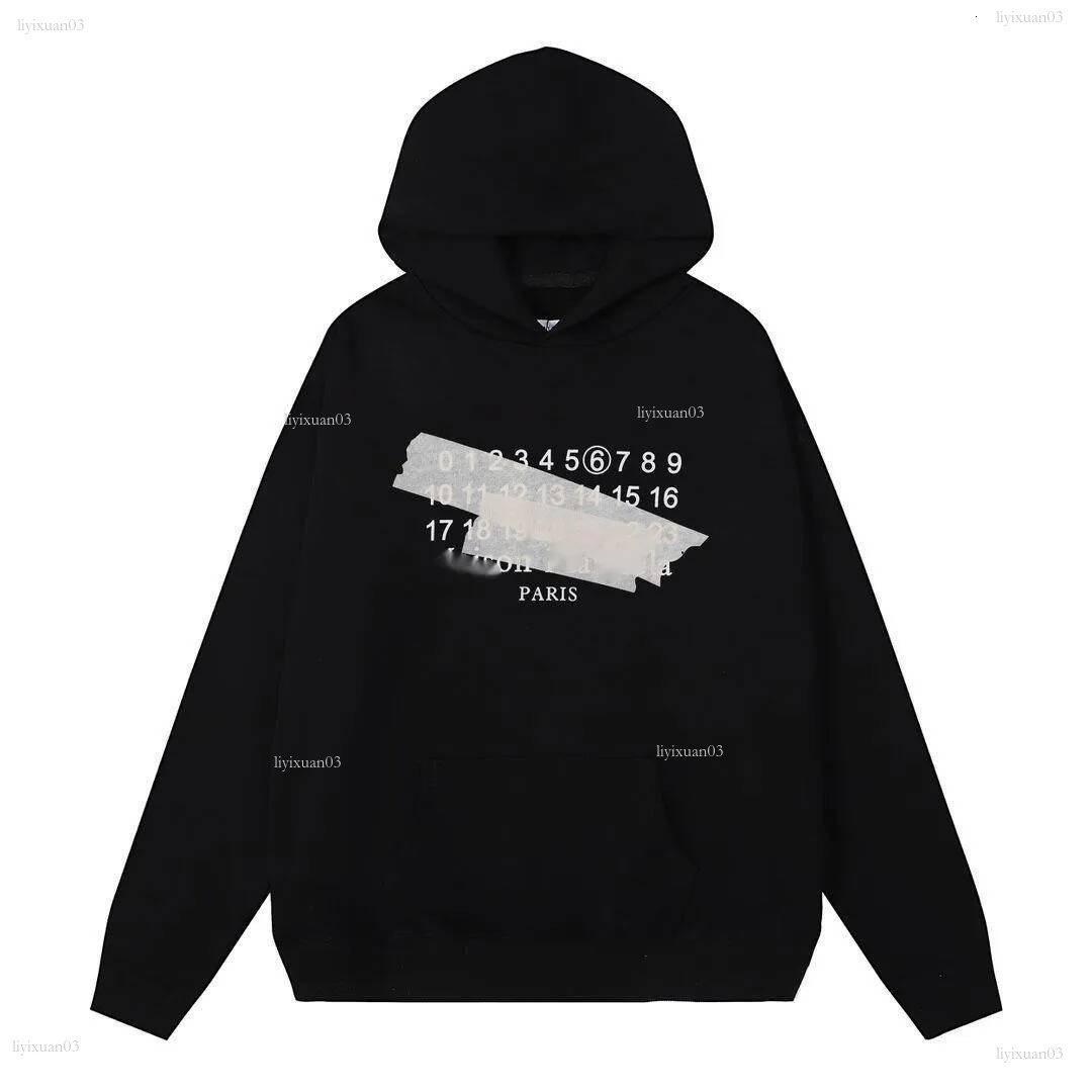 Designer Brand Men Sweatshirt High Street Hiphop Harajuku Rock Classic Digital Calendar Graphic Tee Margeilalies hoodie Hoodie e03 aef