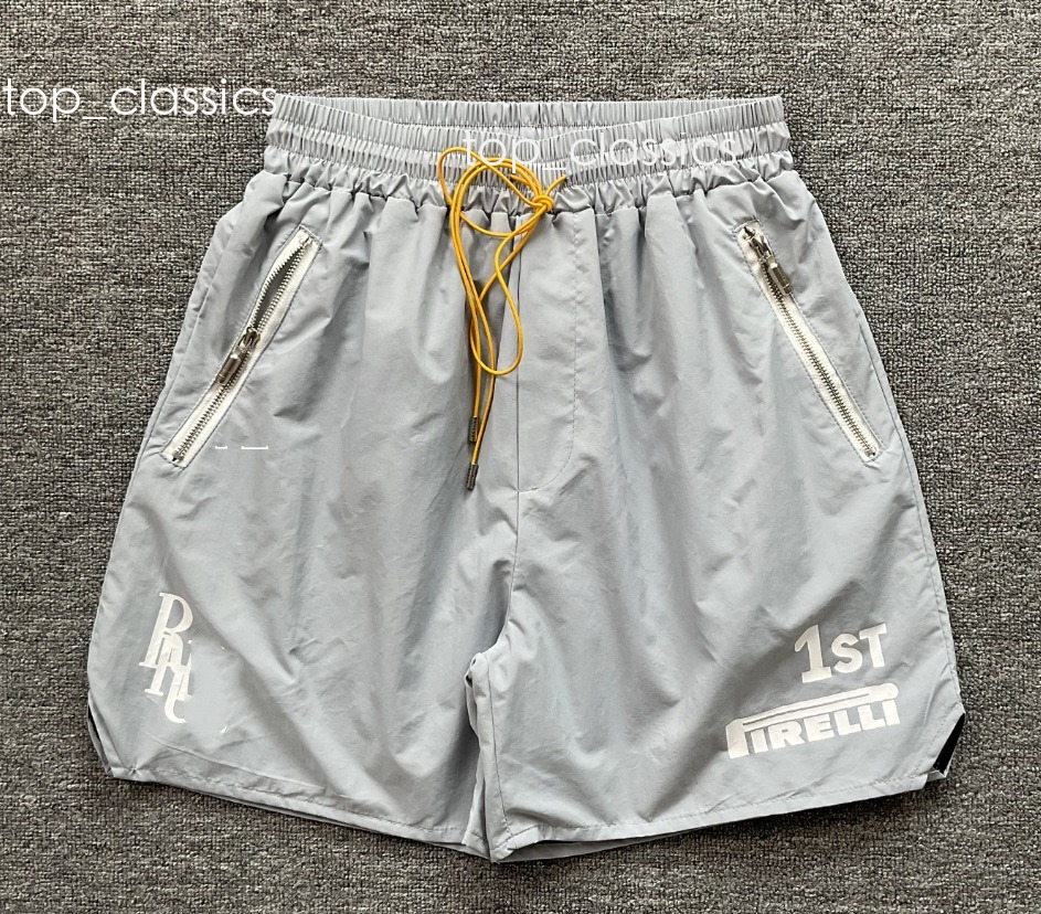 Rhudemenlys Shorts Men Women Casual Mesh Leather Track Breathable Summer Swim Elastic Waist Drawstring Rhuds Shorts 15b