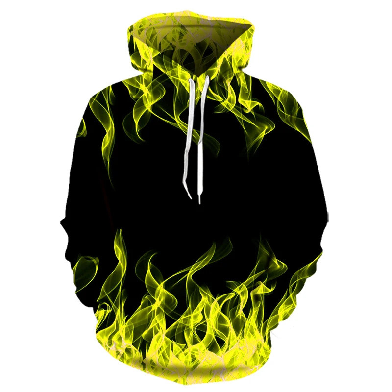 2026 Men's Women's Casual Sweatshirts, Couple's Flame 3D Digital Print, Colorful And Vibrant Cool Series Free Shipping