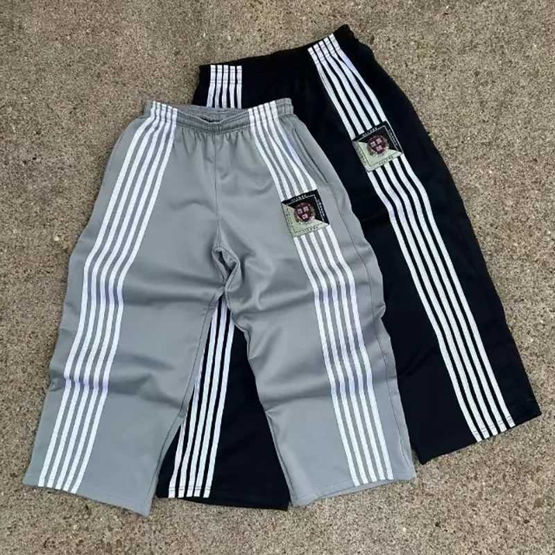 New Stripe Men Baggy Pant Y2K Street Casual Trousers Harajuku Hip Hop Oversize Sweatpant Fashion High Street Wide Leg Baggy Pant S261016DHED