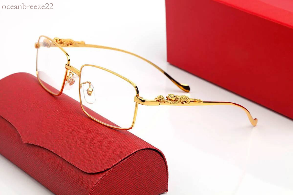 Fashion Designer Carterly Sunglasses For Women Vintage Mens Buffalo Horn Glasses Panther Rimless Sunglass Mens Travel Tour Cartery Eyeglasses Lunett