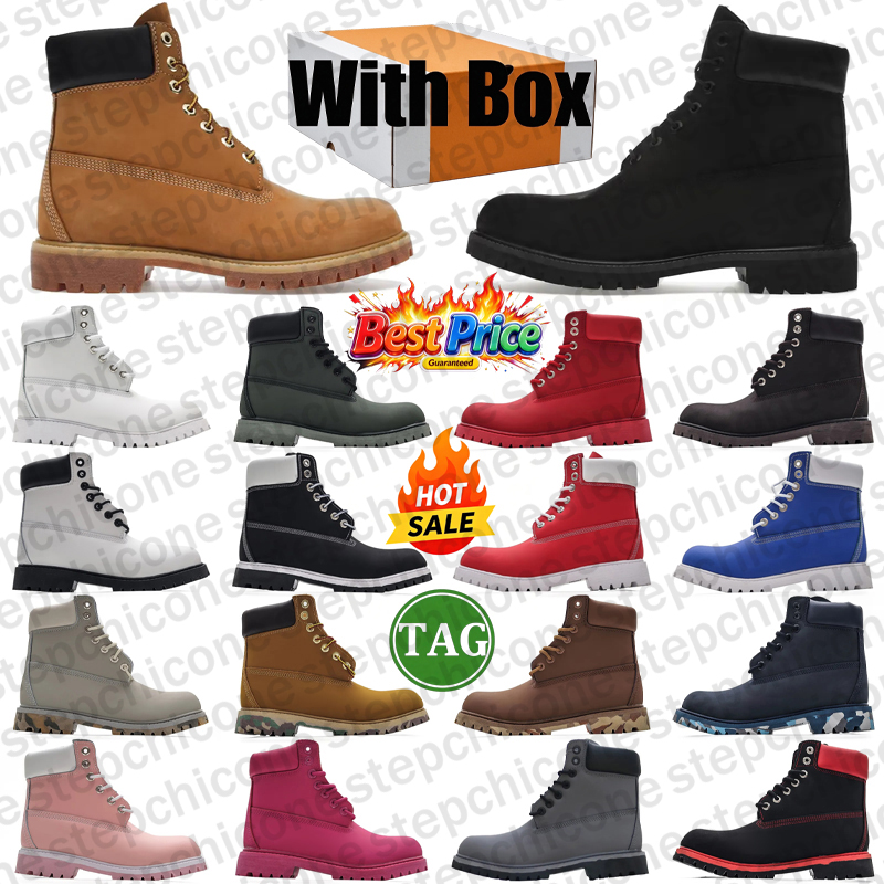 designer boots men lined with box luxury women winter boots casual warm booties comfortable outdoor boots white brown black