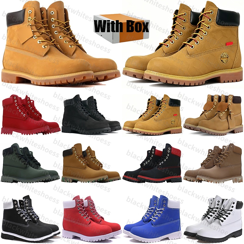 Free Shipping With Box Designer timbsrlands tim boots martin booties Shoes for mens womens winter Autumn bottes botte sneakers over the knee snow hi