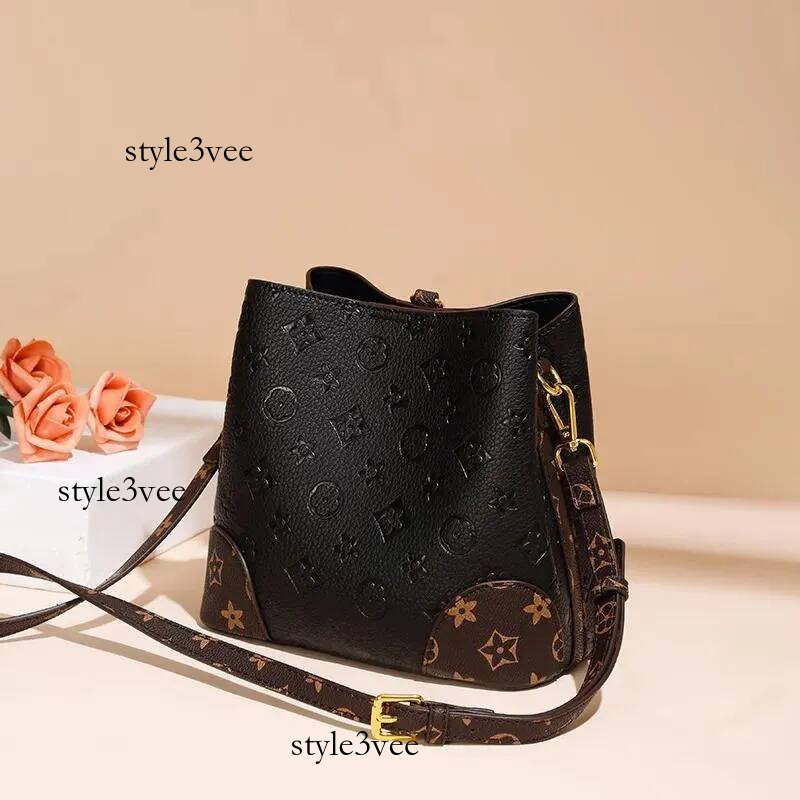 designer lou isvuit ton bag Fashionable embossed crossbody large capacity bucket bag retro classic printed handbag for womens 88e