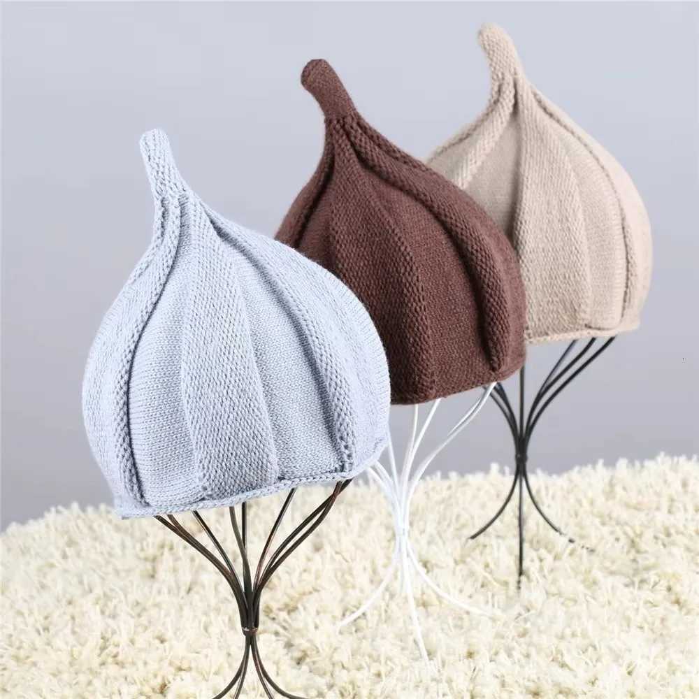 Beanie/Skull Caps Simple Spire Knitted Beanie Hat Korean Style Solid color Nipple Hat Soft Warm Pullover Hat Adult Q261017