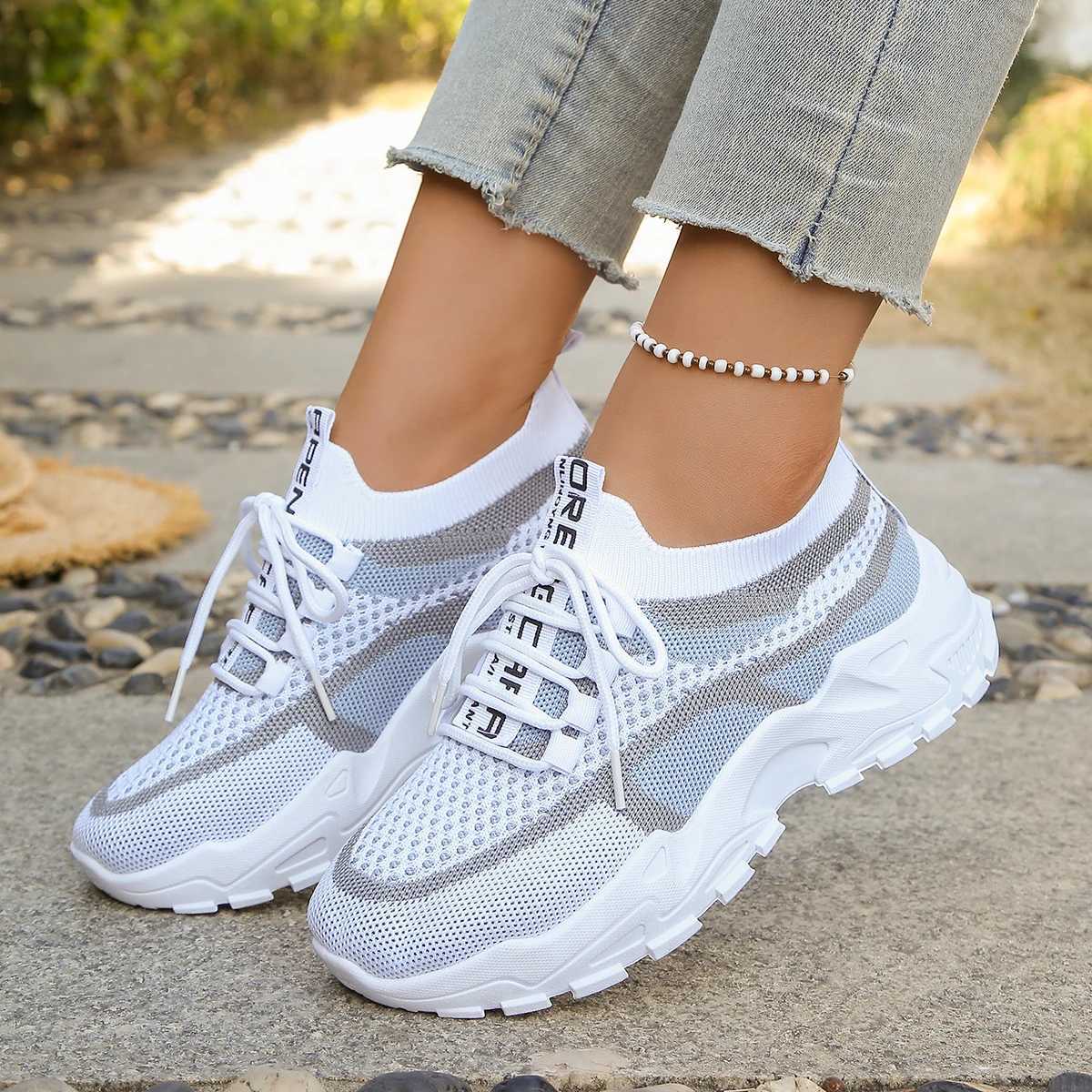 Casual Shoes Women's Shoes 2026 Lady's Spring-Autumn New Style Thick-Topped Casual Sneakers - Comfortable and Breathable Casual Sneaker H2